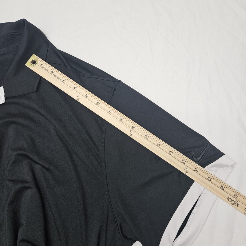 Nike Men's Dri-FIT T-Shirt Black With White Accents Logo Short Sleeves Size 2XL gallery