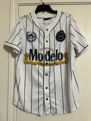 Modelo Cerveza Mens Medium Baseball Shirt Jersey Beer Advertising Promo