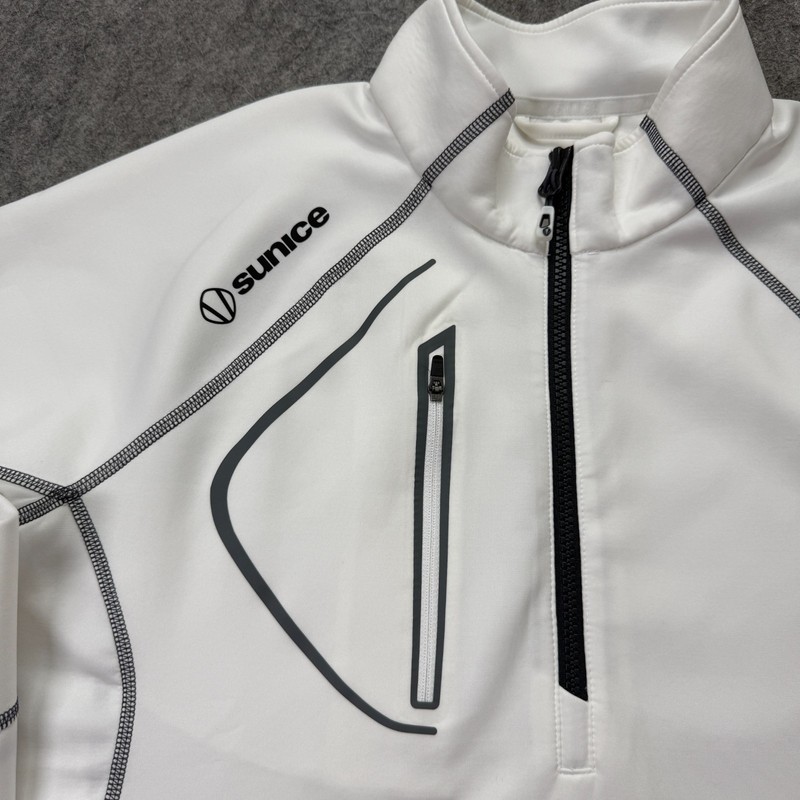Sunice 1/4 Zip Pullover Men S White Long Sleeve Stretch Golf S77000 Allendale gallery