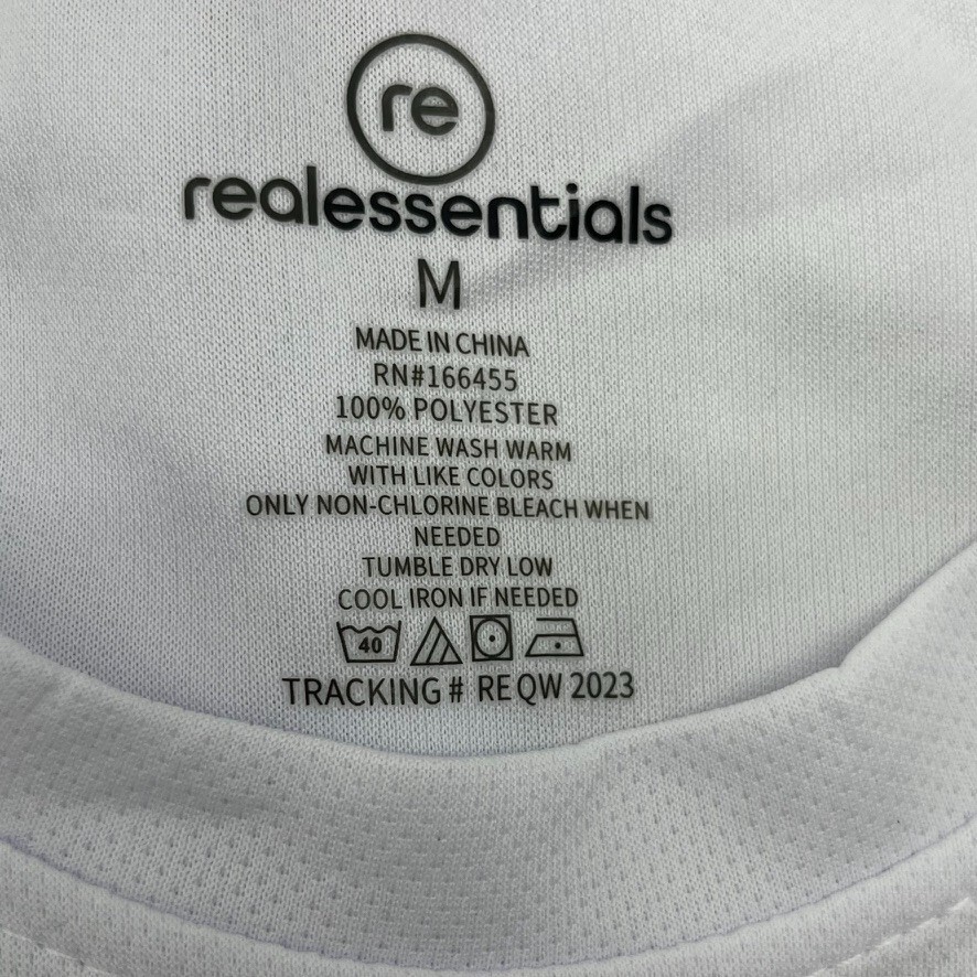 Realessentials White & Black 4 Pack Athletic Short Sleeve T-Shirt Men's Size M gallery