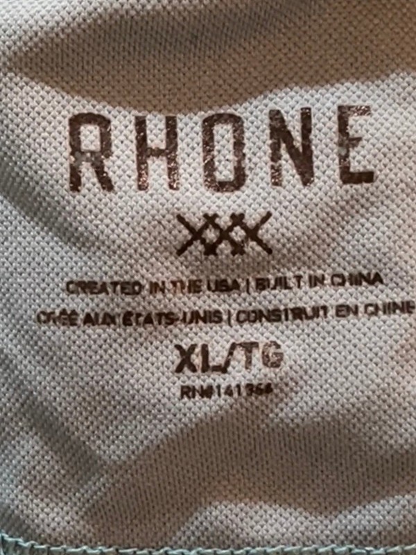 Rhone Session 1/4 Zip Performance Golf Pullover Sz. XL Light Blue Stretch Pique gallery