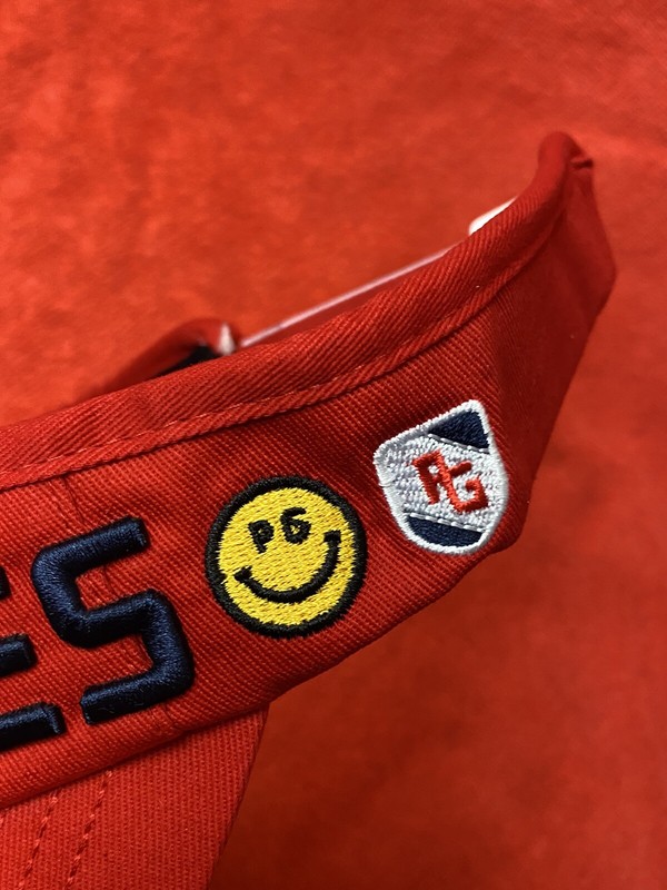 PEARLY GATES Ready Golf PG PGA Malbon EMBROIDERED Red Visor OSFM Golfer Tour gallery