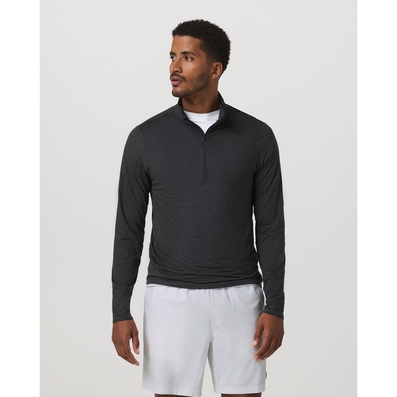 NWT Vuori Ease Performance Half Zip 2.0 Pullover Mens Large Gray gallery