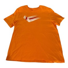 Nike Mens Large Orange Sport Swish Nike Tee