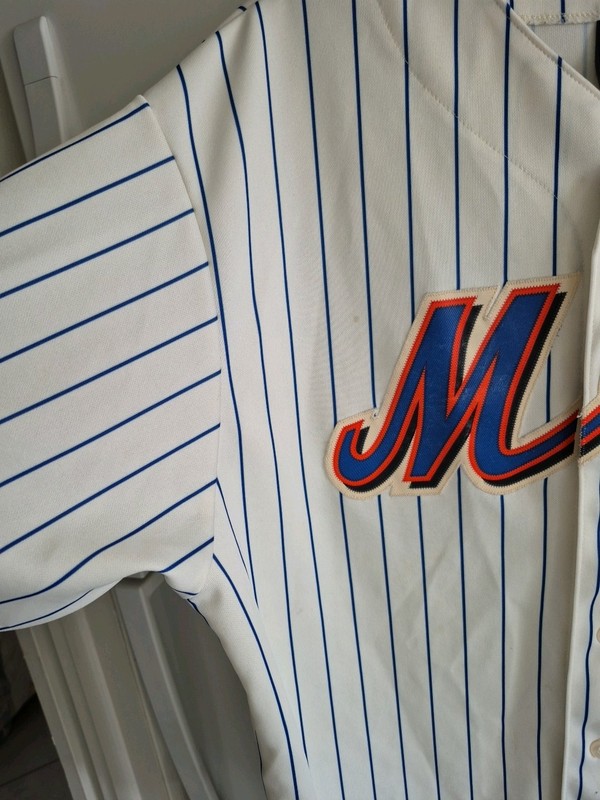 Vintage Majestic MLB New York Mets Jersey Sewn Button Up White Men's Sz XL gallery