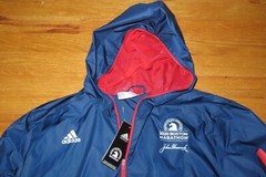 April 2020 Adidas 124th B.A.A. BOSTON MARATHON (MED) Running Hooded Jacket Tags