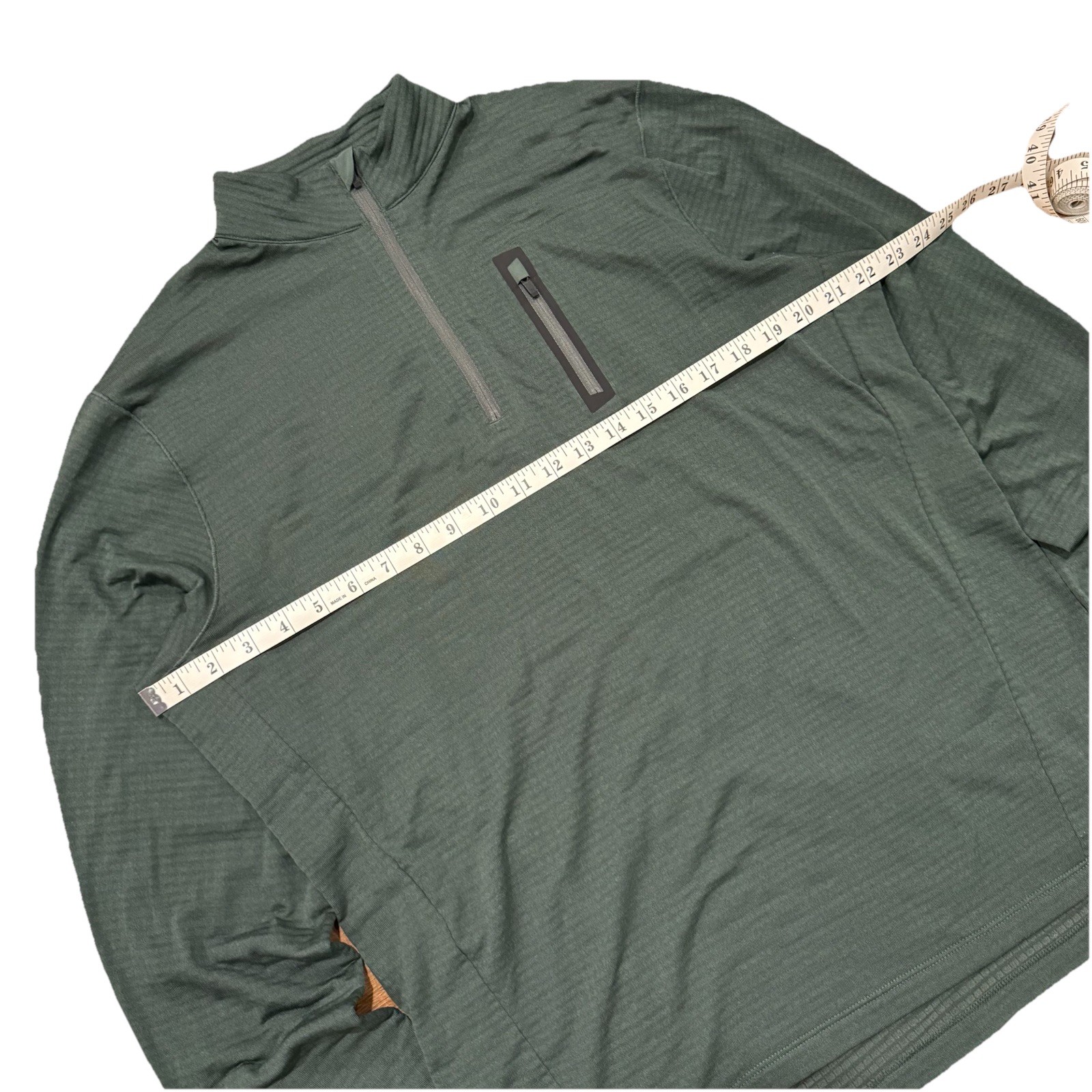 Ten Thousand Pullover Green Quarter Zip Tactical Grid Fleece Training fits Men L gallery