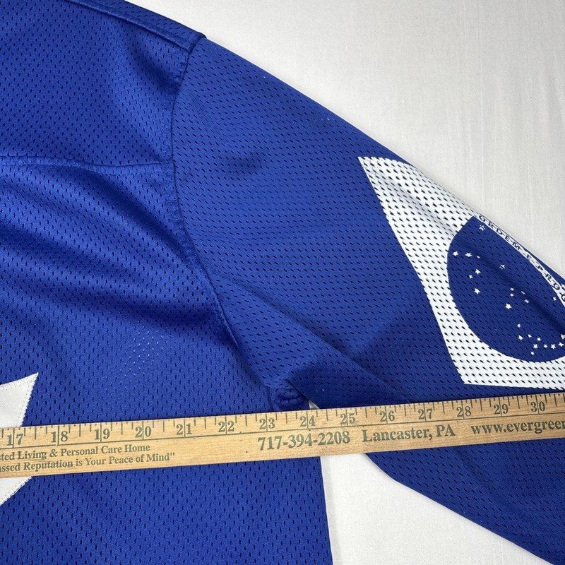 10.Deep Hockey Jersey Men's 2XL Blue Keon VCTRY Mesh Embroidered Leafs Pullover gallery