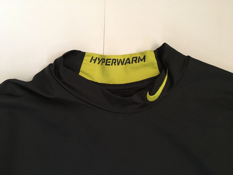 Mens Nike Lot Pro Combat Pullover Hyperwarm Dri Fit Gray/Neon Ylw Sz M & Hat gallery