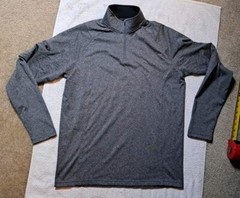 Unrl Elite Minimalist Athleisure Golf Men Quarter Zip Pullover Gray Size Medium