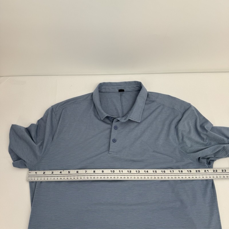 Lululemon Evolution Polo Short Sleeve Size XL Blue gallery