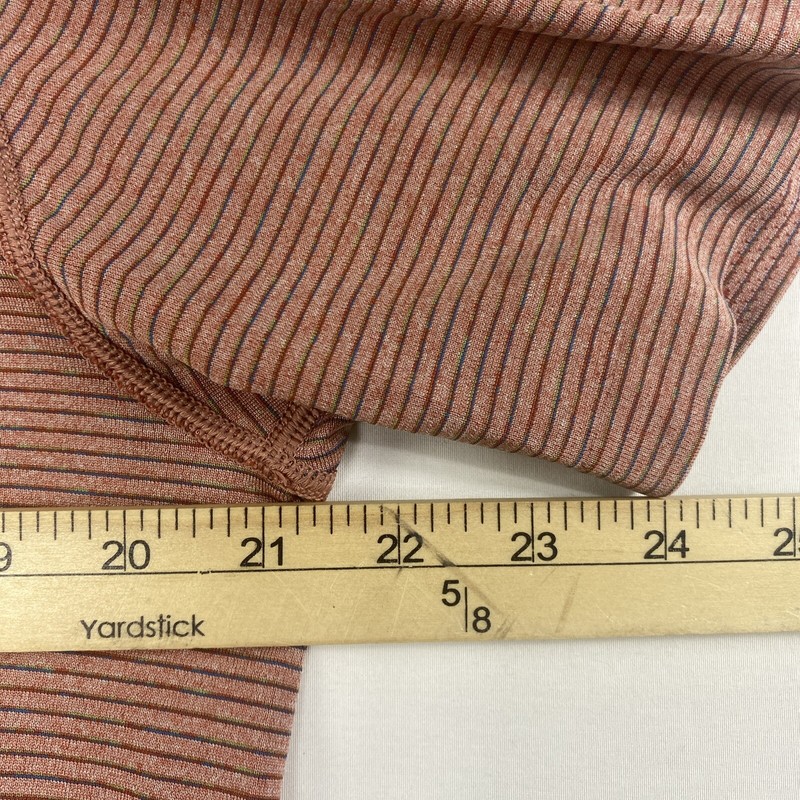 Lululemon Mens 5 Year Basic Tee Shirt Short Sleeve Micro Stripe Orange Sz Large gallery