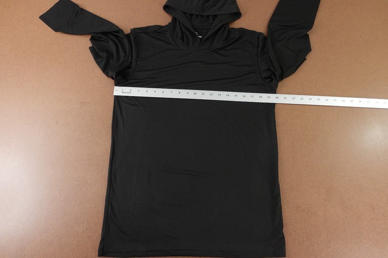 RealEssentials Men's Medium Black Lightweight Pullover Hooded Performance Tee gallery