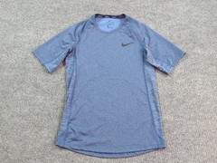 Nike Shirt Mens Small Blue Short Sleeve Gym Top Run Pro Sports Outdoor Slim Fit