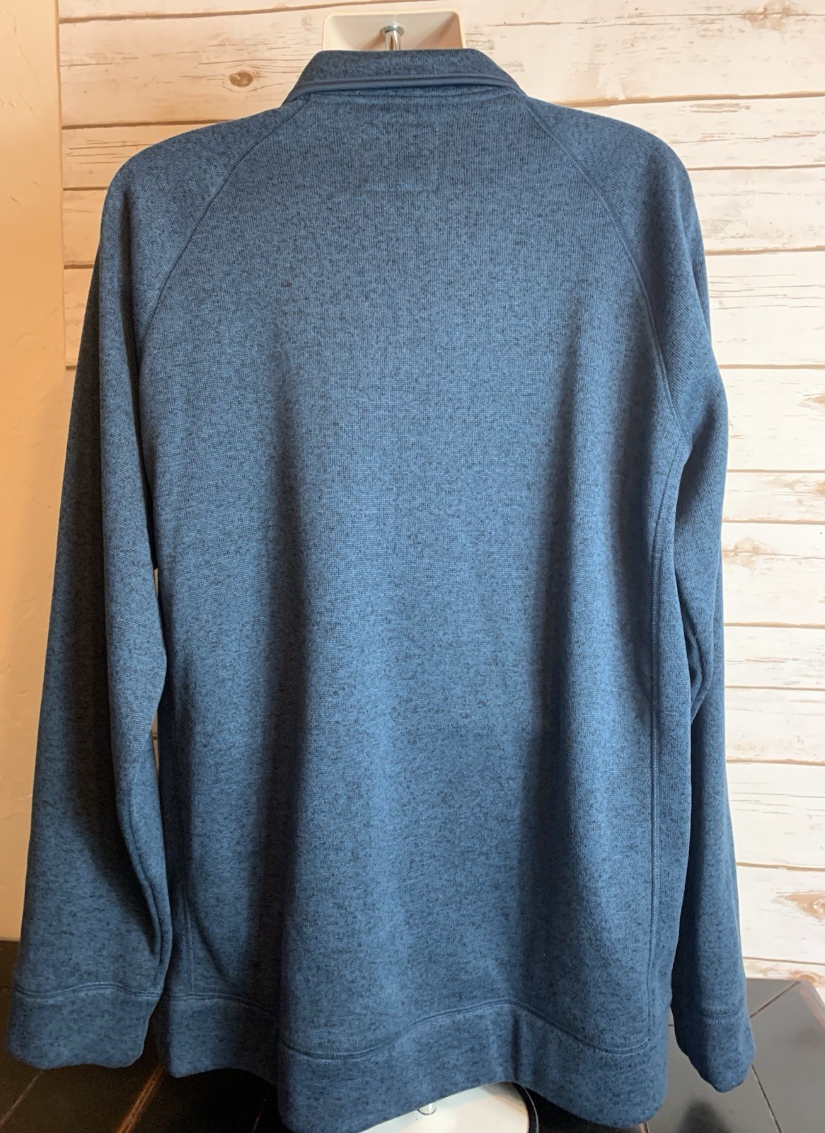 Sonoma Goods For Life Men's XXLT Blue/ Green Long Sleeve Shirt 1/4 button Snap gallery