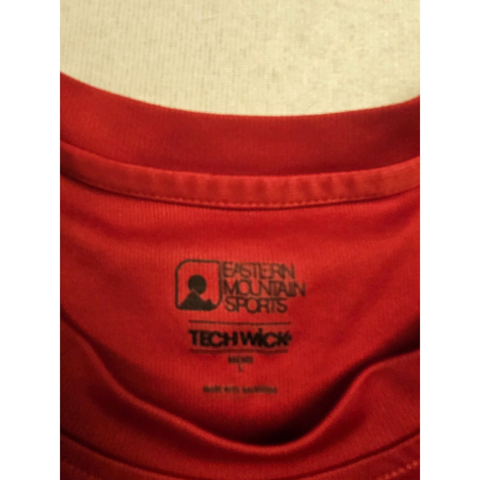 EMS Eastern Mountain Sports Techwick Mens Large Red Performance T-Shirt Hiking gallery