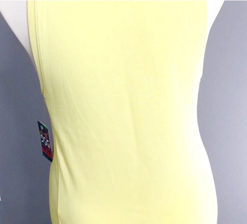 NWT DSG men’s everyday sunny yellow zip tank top - Size Small gallery