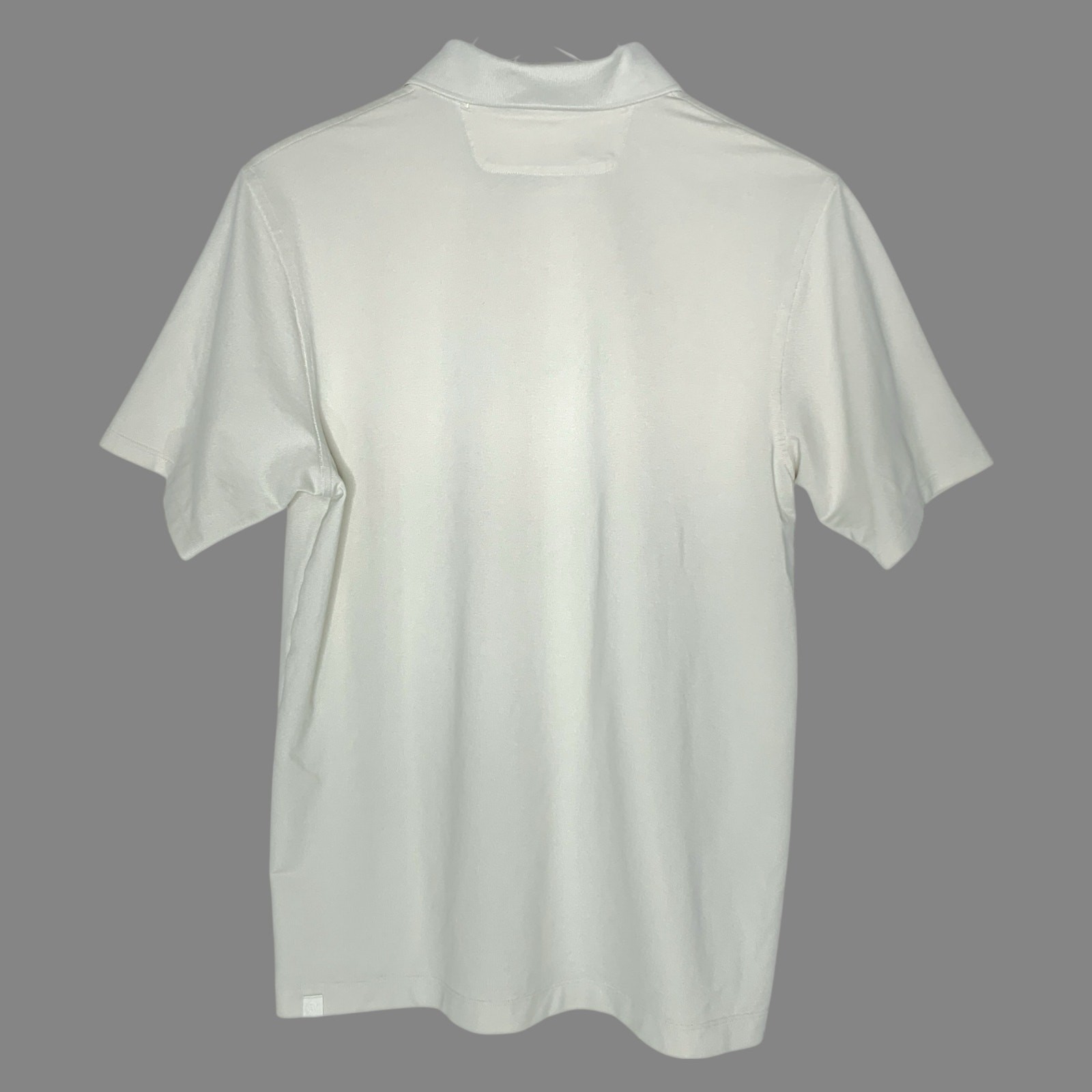 Lululemon M Mens Collared Polo Short Sleeve Shirt Gray Ecru Off White gallery