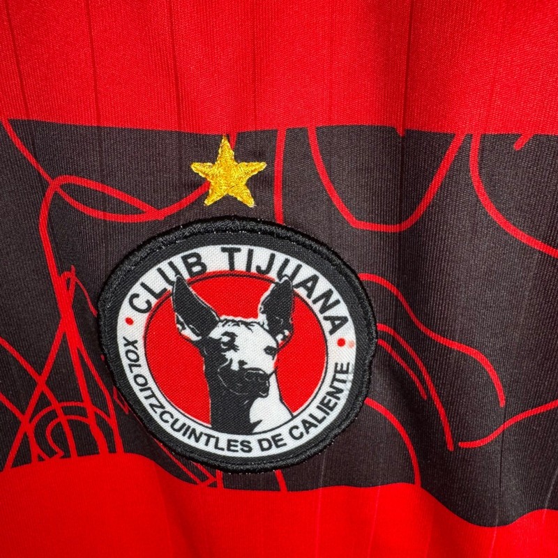 Club Tijuana Xoloitzcuintles Soccer Jersey Mens M Red Black Liga MX Xolos gallery