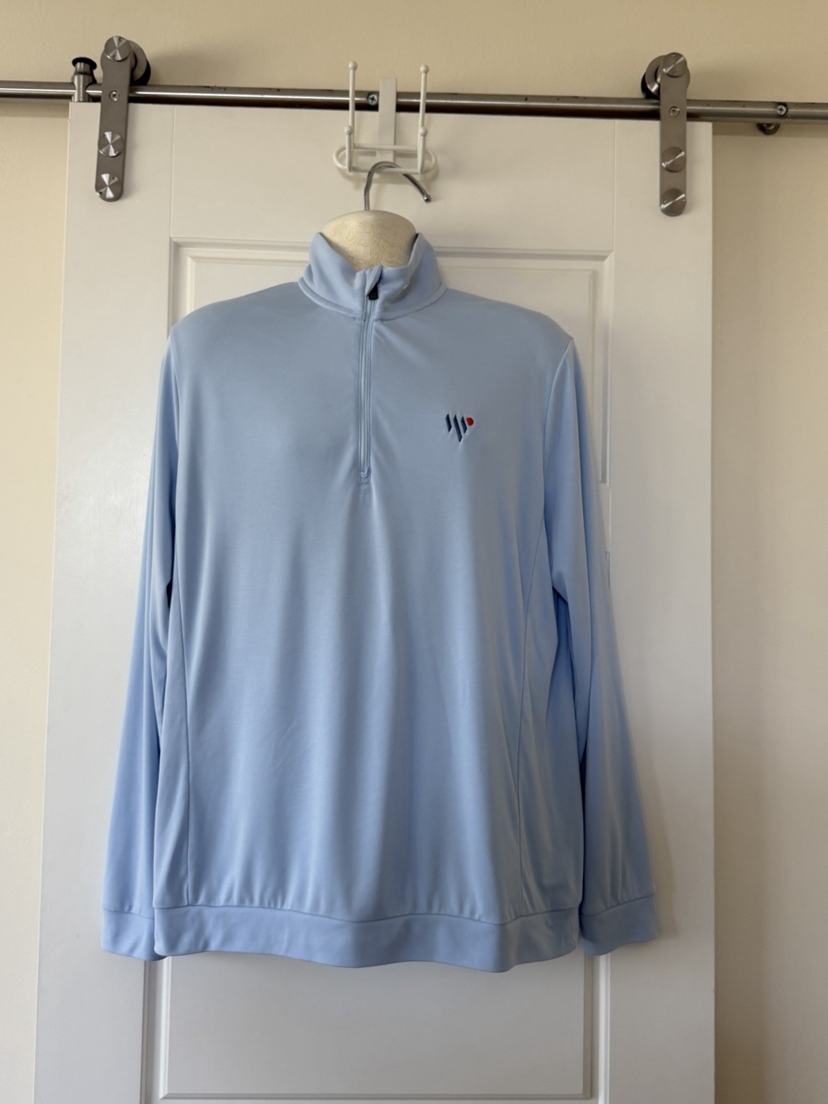 KJUS Mens 54 XL Second Skin 1/2 Zip Pullover Long Sleeve Performance Light Blue gallery