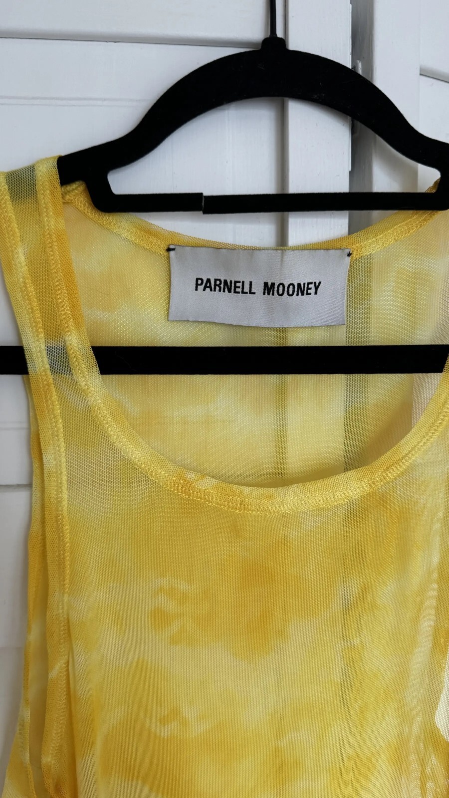 Parnell Mooney Sheer Micromesh Tank with Drawstring Side Detail gallery