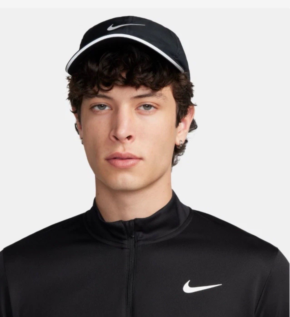 Nike Dri Fit Pacer Half Zip Long Sleeve Track Top Black Size 2XL FQ2494 010 gallery