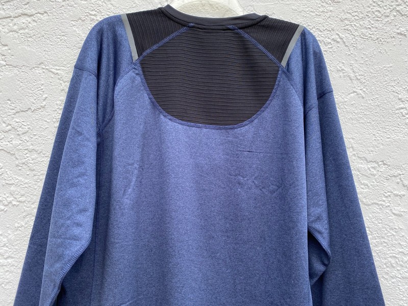 NWT Spyder Active Crew neck Pullover Long Sleeve Dust Navy Heather Blue SZ L gallery
