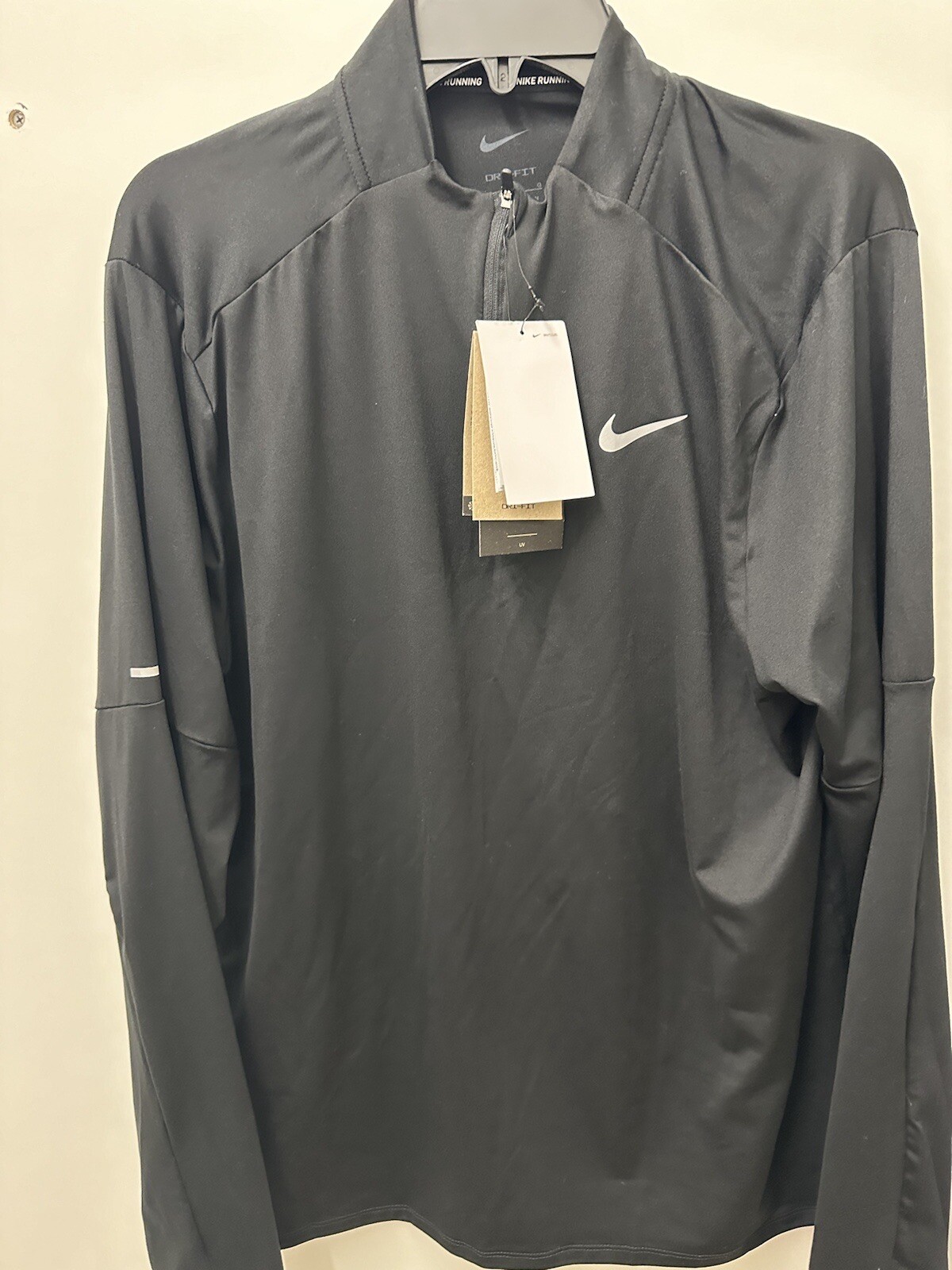 2025-Nike Men's Size Large Dri-FIT Element 1/4-Zip Running Black DD4756-010 NWT gallery