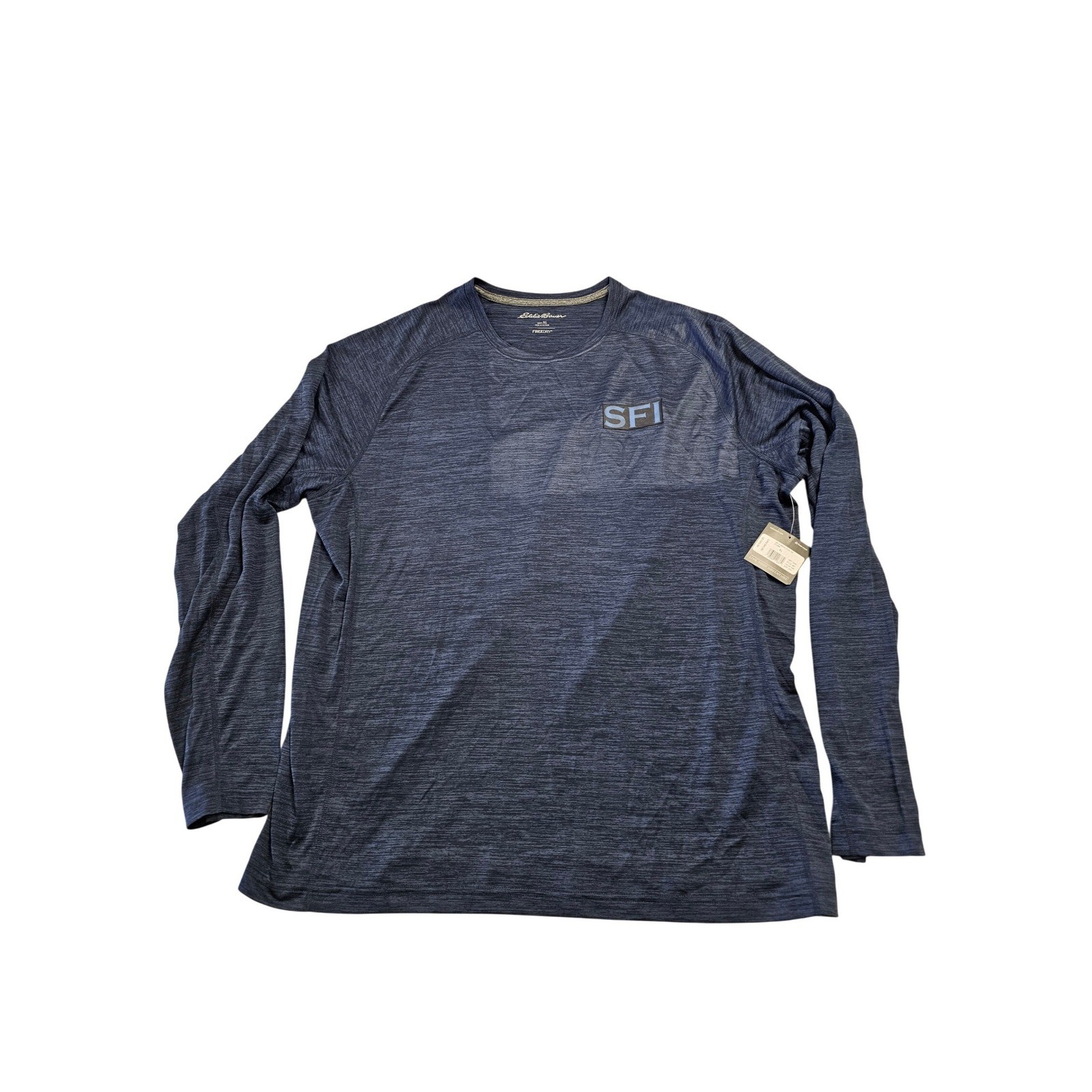 Eddie Bauer Mens Resolution Long Sleeve Tee Storm Blue SFI Logo XL NEW gallery