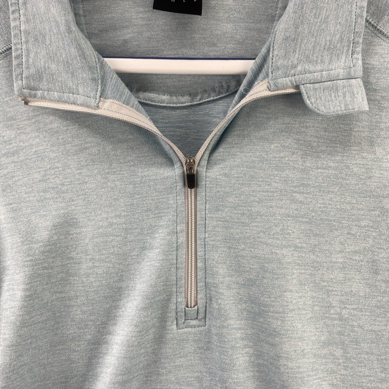 Dunning Golf M Blue Quarter Zip Pullover Long Sleeve Stretch Performance Shirt gallery