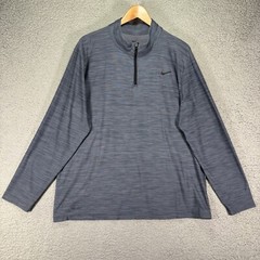 Nike Dri-Fit 1/4 Zip Shirt Men’s XL Long Sleeve Stretch Blue Pullover 940177-011