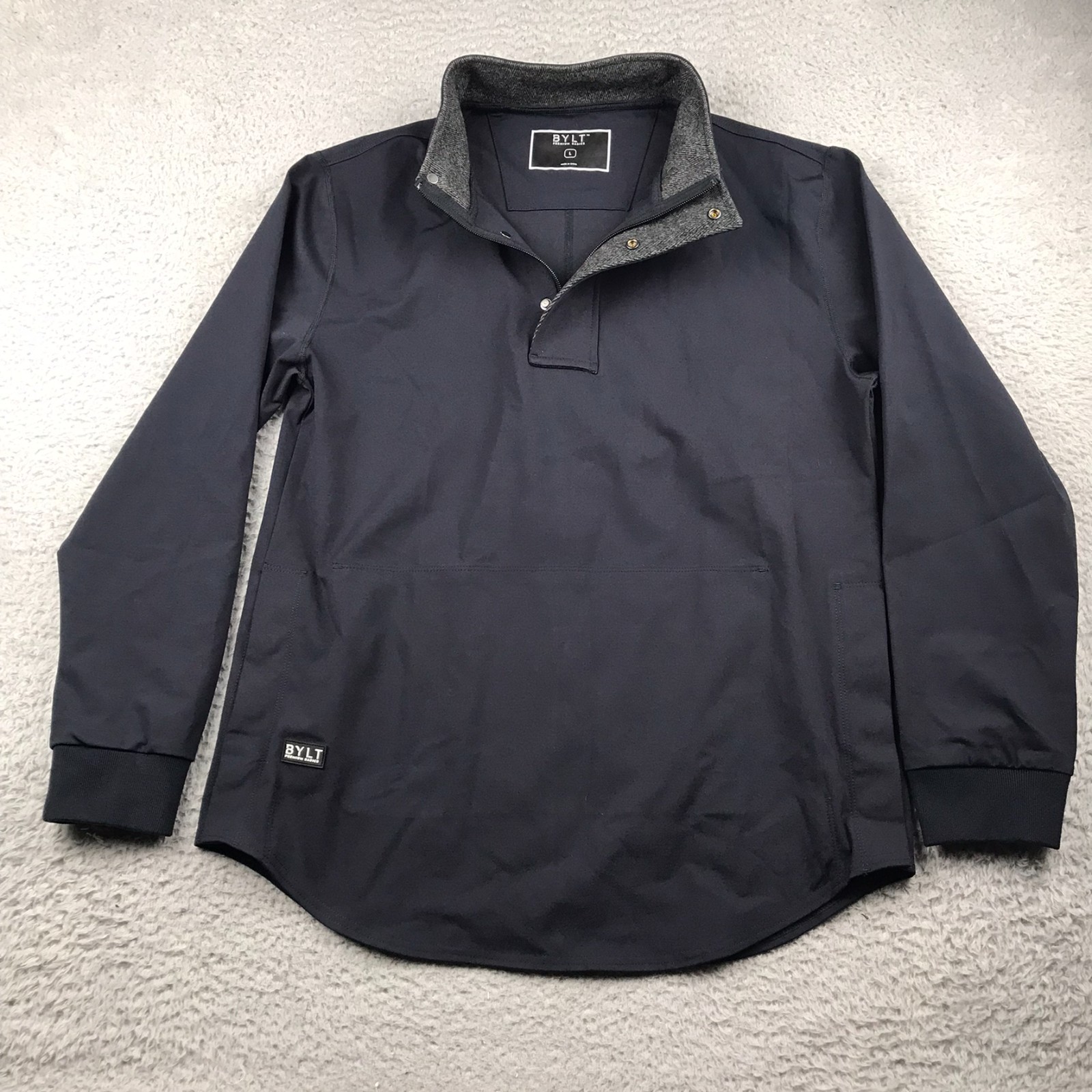 BYLT Elite+ Fairway Drop-Cut Pullover Mens L Navy 1/4 Snap Premium Performance gallery