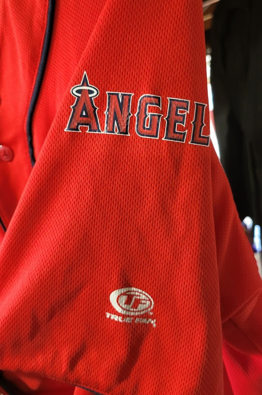 True Fan MLB Anaheim Angels Red Jersey L gallery