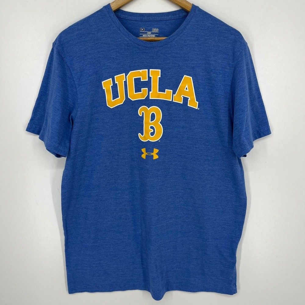Under Armour Mens UCLA Bruins HeatGear T-Shirt Blue Heathered Large