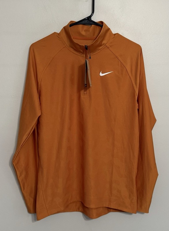 NWT Nike Dri-Fit ADV Men's S Tour Vapor 1/4 Zip Orange Golf Pullover DR5281-815 gallery