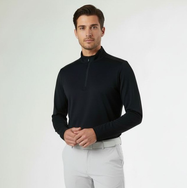 Oakley Mens Blackout Quarter Zip Pullover Jacket NEW Size XL Performance Golf gallery