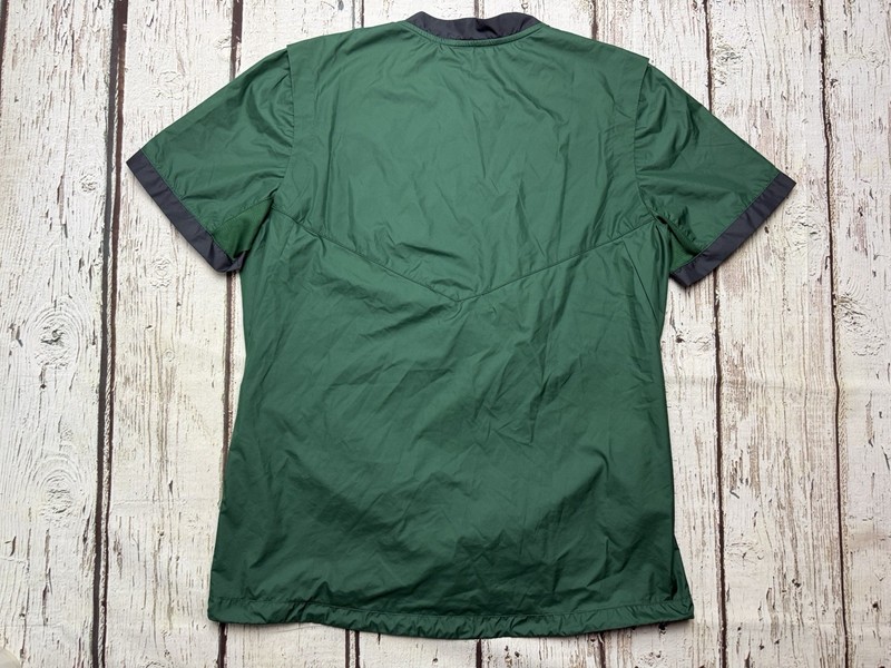 Nike Green/Black 1/4 Button Men's Short Sleeve Pullover Windbreaker - Sz Large gallery