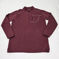 Tasc Performance Cloud French Terry 1/4 Zip Pullover Sweater Maroon Men’s XL