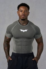 RARE Young LA 4259 Batman Compression Tee | Medium Grey Green | New & Unopened