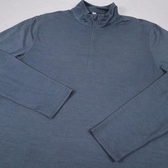 Vuori 1/4 Zip Pullover Mens Large Blue Lightweight Jersey Zip Pocket Athletic