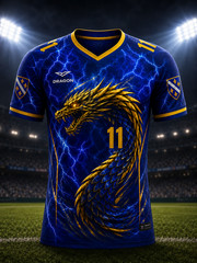 Dragon Crew Neck Soccer Fan Jersey – Custom Name & Number Soccer Men, Team