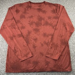 Lululemon Fundamental Shirt Mens Extra Large Red Tie Dye Long Sleeve Performance