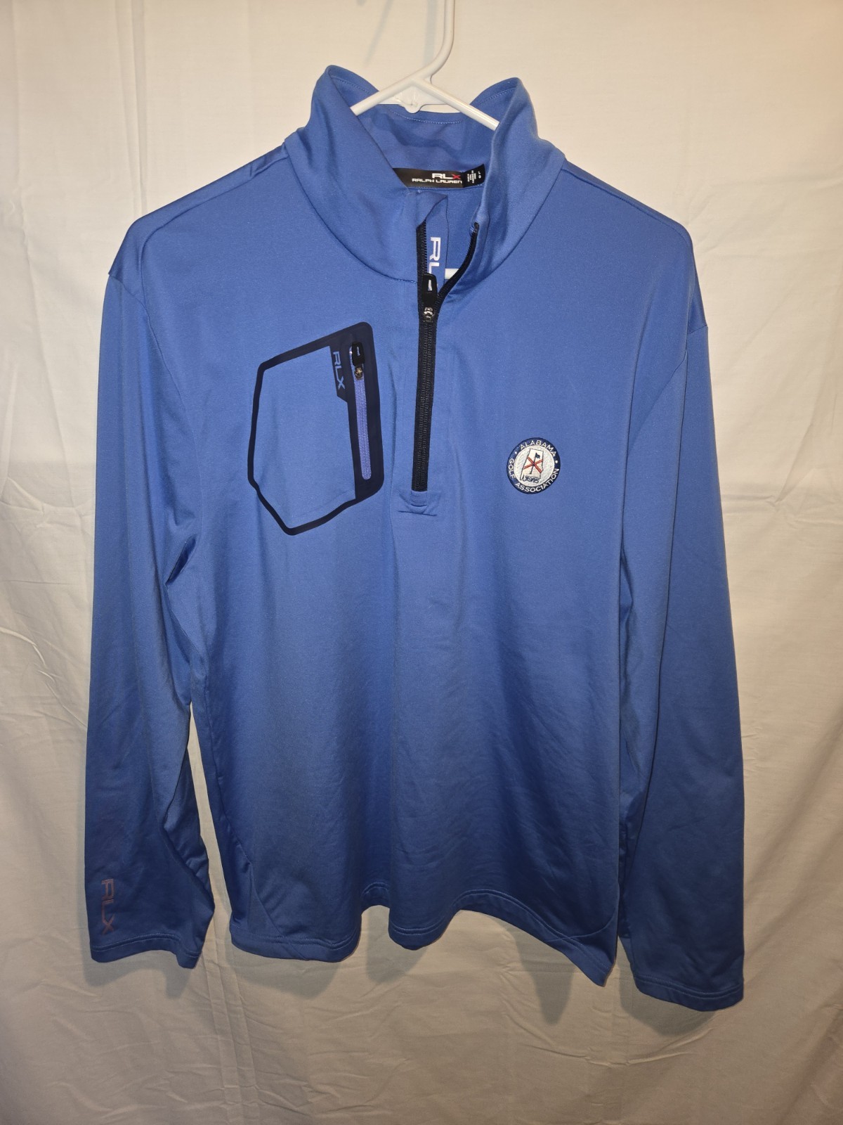 RLX Ralph Lauren Performance Men’s Blue Long Sleeve Alabama Golf Shirt Size L gallery