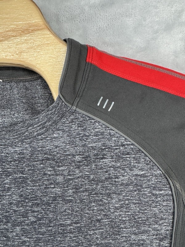 Lululemon Long Sleeve Shirt Athletic Tech Run Gray Red Men’s See Measurements gallery