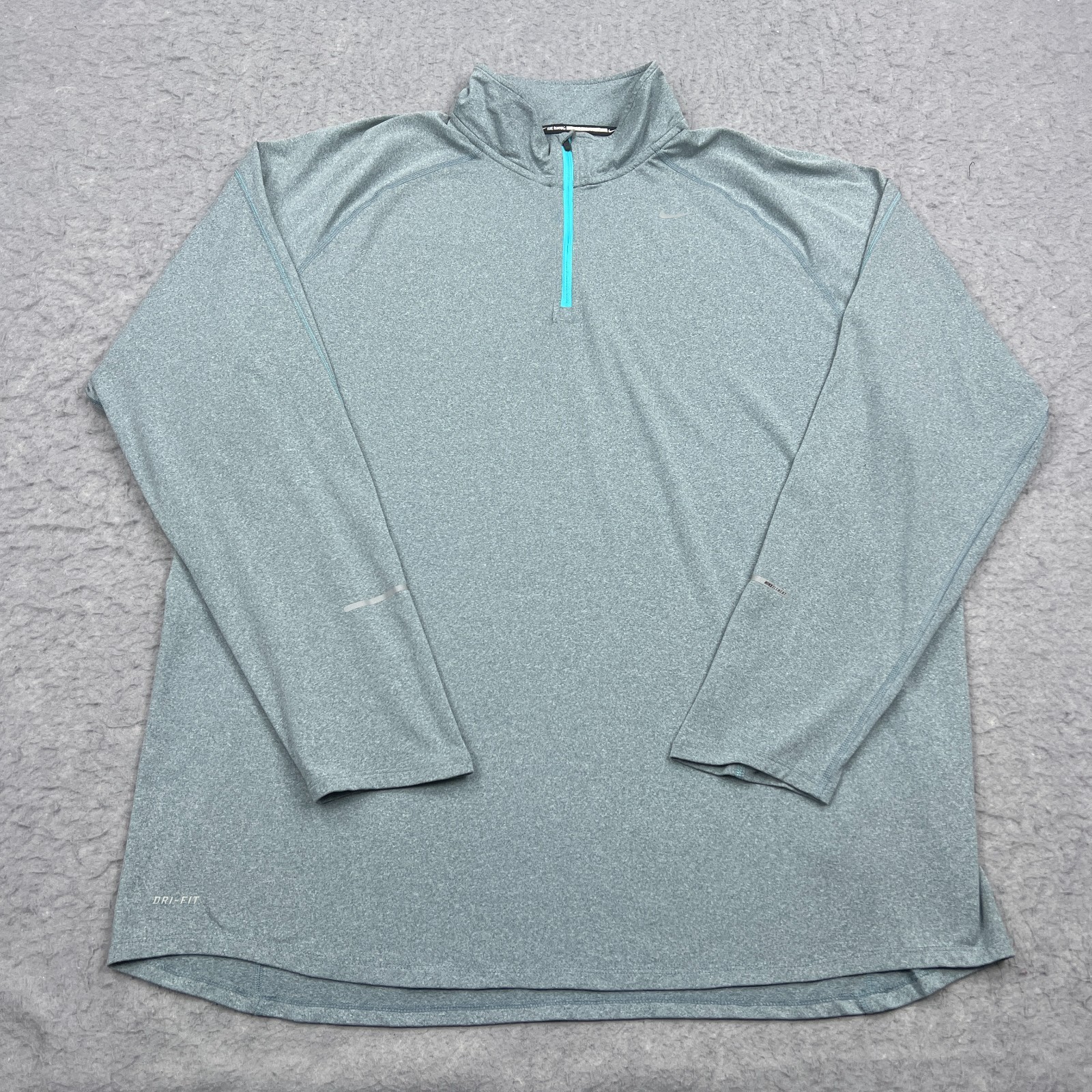 Nike Element 1/2 Zip Running Pullover Mens XXL Blue Heather Stretch Shirt 519199 gallery