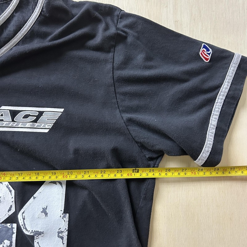 Vintage Rawlings Baseball Jersey Mens 2XL Black Henley 24 Athletic Short Sleeve gallery