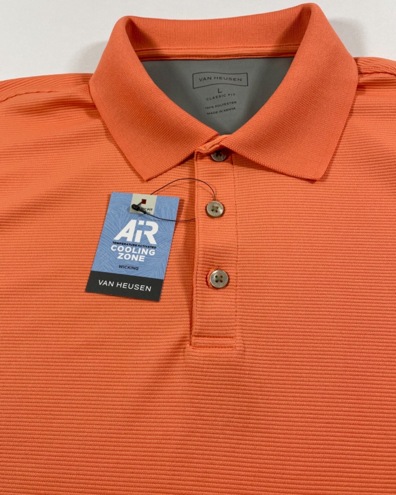 VAN HEUSEN AIR COOLING ZONE TEMP ACTIVATED WICKING POLO SIZE XXL gallery