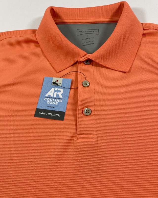 VAN HEUSEN AIR COOLING ZONE TEMP ACTIVATED WICKING POLO SIZE XXL gallery