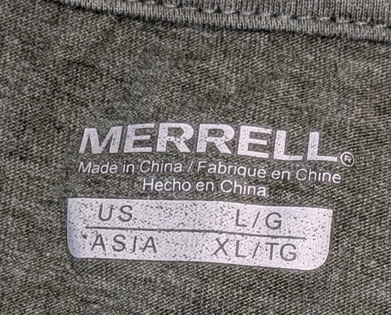 Merrell Trail Running T-Shirt Men's Large Long Sleeve Gray Crew Neck Pullover gallery