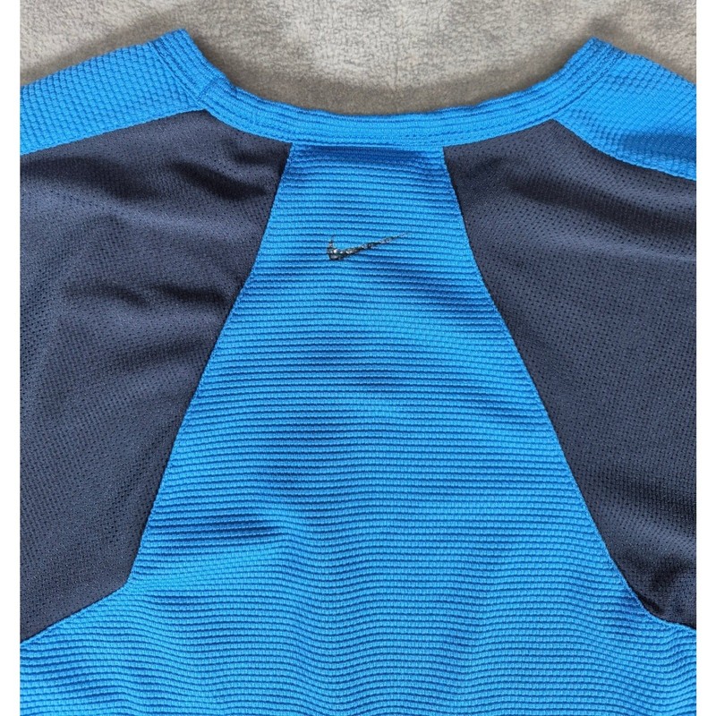 Nike Sphere Dry Mens Medium Blue Short Sleeve Athletic Training Shirt Raglan gallery